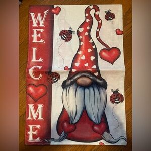 Garden Flag Valentine's Day 12" x 18" NWOT